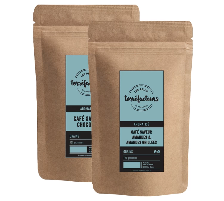 Café En Grains - Saveur Amande/Amande Grillé - 250g (2x125g) - Les Petits Torréfacteurs 1 Café En Grains - Saveur Amande/Amande Grillé - 250g (2x125g) - Les Petits Torréfacteurs