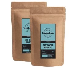 Café En Grains - Saveur Mirabelle - 250g (2x125g) - Les Petits Torréfacteurs