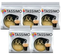 Pack Dosettes Tassimo L'OR Café Long Classique - 5x16 T-disc