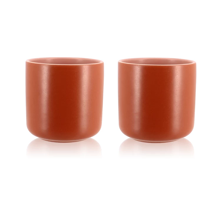Mugs Isothermes OGO Living En Grès Paprika 20cl X2 1 Mugs Isothermes OGO Living En Grès Paprika 20cl X2