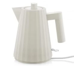 Bouilloire électrique 1L Plissé Blanche - ALESSI