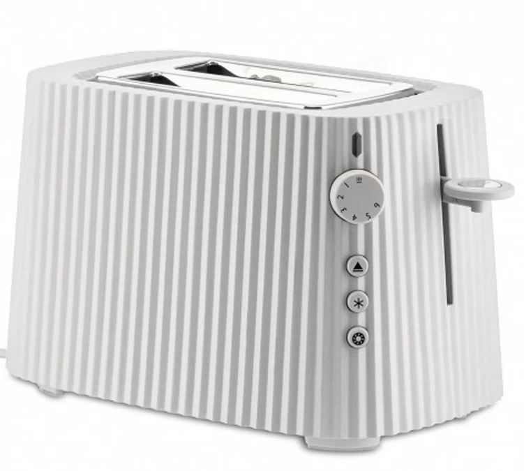 Grille-Pain électrique - 2 Fentes - Blanc Plissé- Alessi 1 Grille-Pain électrique - 2 Fentes - Blanc Plissé- Alessi