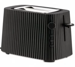 Grille-pain électrique - 2 Fentes - Noir Plissé- Alessi