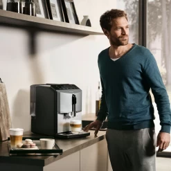 SIEMENS EQ300 - TF305E04 Inox Et Titane Métallisé - Garantie 3 Ans -Cafe Lux Magasin ambiance siemens new