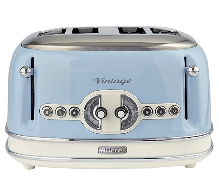 Grille Pain - Vintage 156 4 Slices Bleu- 00C015604AR0 - ARIETE 1 Grille Pain - Vintage 156 4 Slices Bleu- 00C015604AR0 - ARIETE