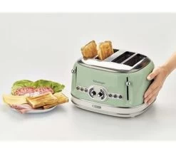 Grille Pain - Vintage 156 4 Fentes Vert- 00C015604AR0 - ARIETE 6 Grille Pain - Vintage 156 4 Fentes Vert- 00C015604AR0 - ARIETE -Cafe Lux Magasin ariete grille pain 4 vert2