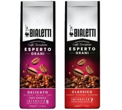 Lot Café En Grains Bialetti Esperto Classico & Delicato - 2x500g