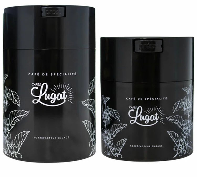 Boite Conservatrice Noire Avec Vide D'air 250g - Cafés Lugat 2 Boite Conservatrice Noire Avec Vide D'air 250g - Cafés Lugat – Image 2