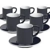 6 Tasses Et Sous-tasses Espresso Bond 8 Cl Denim - Loveramics
