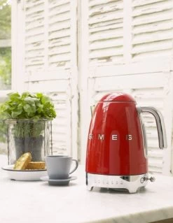 Bouilloire KLF04RDEU Temperature Réglable Rouge 1,7 L + Offre Cadeau - SMEG -Cafe Lux Magasin bouil ambred