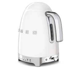 Bouilloire SMEG KLF04WHEU Blanc - Température Réglable + Offre Cadeau -Cafe Lux Magasin bouilblc bouton