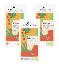 30 Caspules Compatibles Nespresso® CompostablesAmadito - Pérou Bio