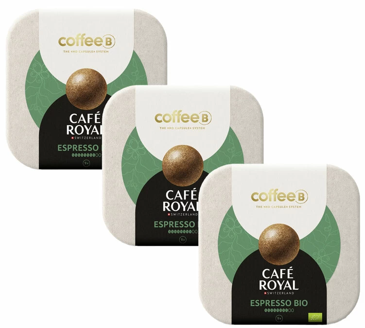 27 Boules De Café Espresso Bio Compatible CoffeeB - CAFÉ ROYAL 1 27 Boules De Café Espresso Bio Compatible CoffeeB - CAFÉ ROYAL