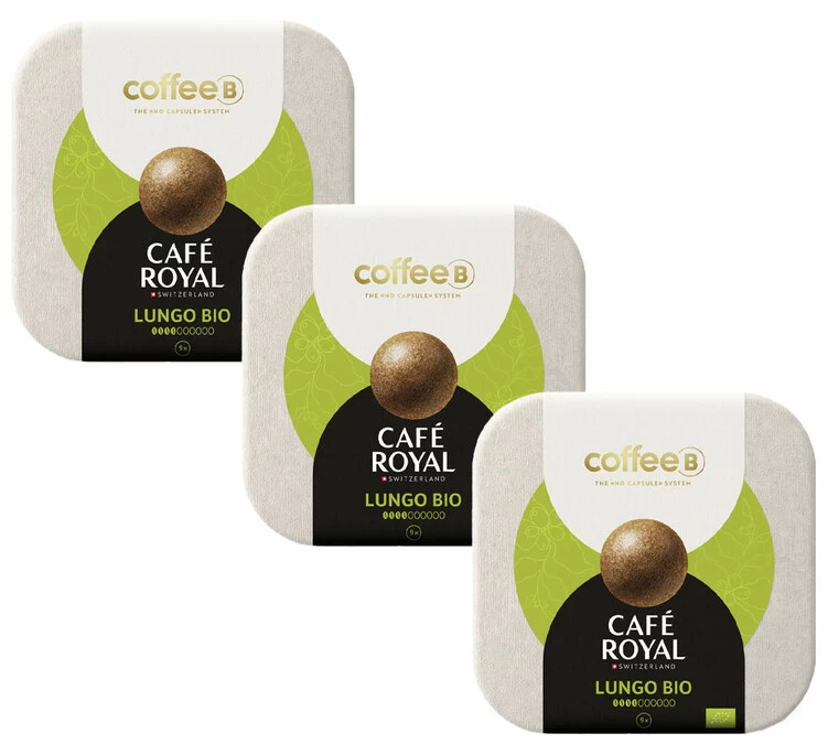 27 Boules De Café Lungo Bio Compatible CoffeeB - CAFÉ ROYAL 1 27 Boules De Café Lungo Bio Compatible CoffeeB - CAFÉ ROYAL