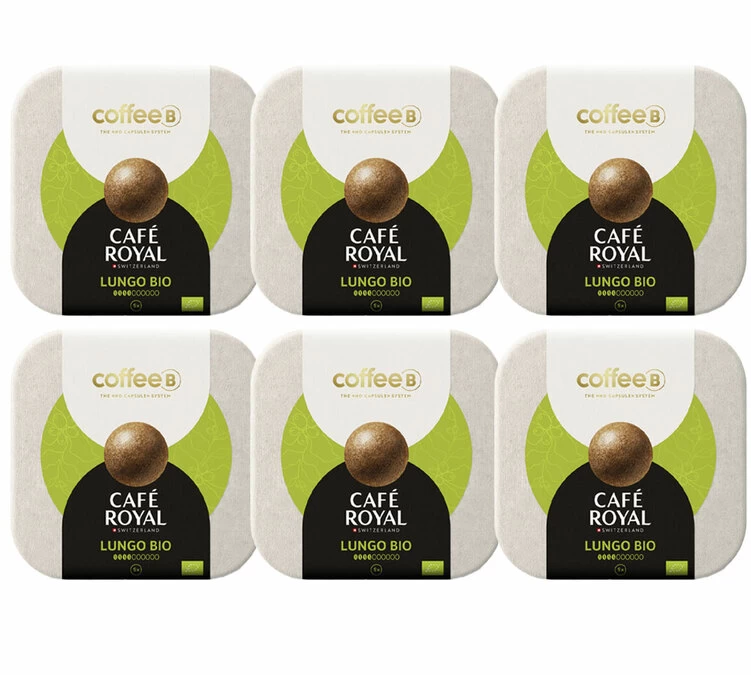 54 Boules De Café Lungo Bio Compatible CoffeeB - CAFÉ ROYAL 1 54 Boules De Café Lungo Bio Compatible CoffeeB - CAFÉ ROYAL