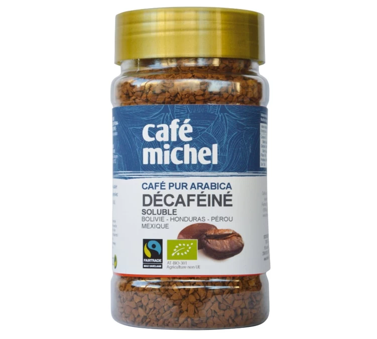 100g - Café Soluble - Décaféiné Bio - CAFE MICHEL 1 100g - Café Soluble - Décaféiné Bio - CAFE MICHEL