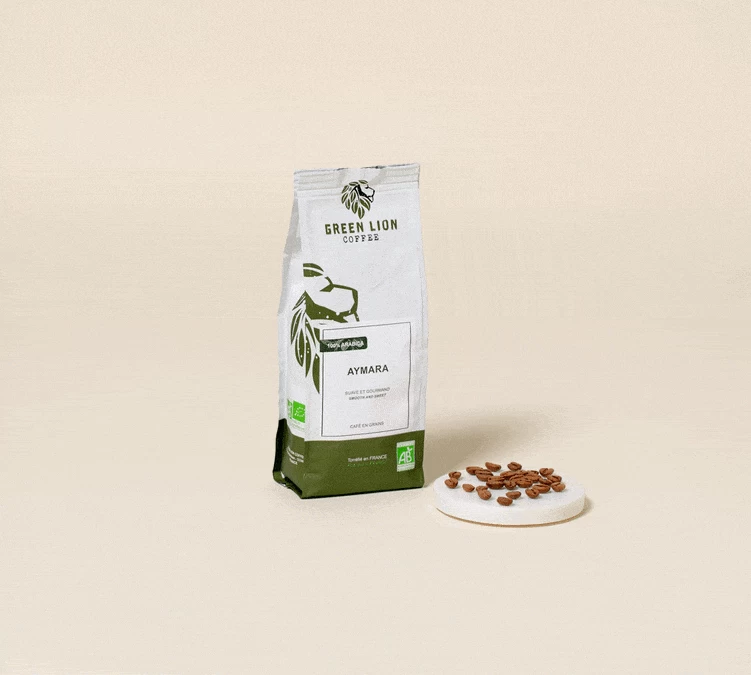 1 Kg Café En Grain Bio Aymara - Green Lion Coffee 2 1 Kg Café En Grain Bio Aymara - Green Lion Coffee – Image 2