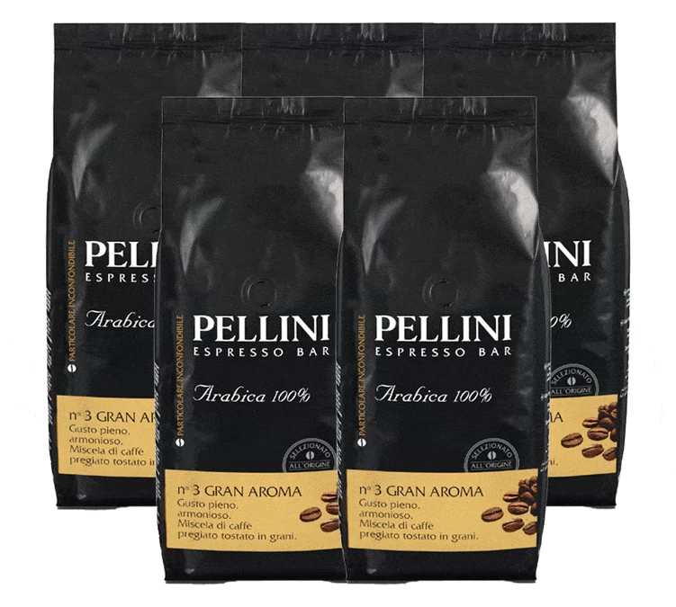 5x1Kg Café En Grain Gran Aroma N°3 - Pellini 1 5x1Kg Café En Grain Gran Aroma N°3 - Pellini