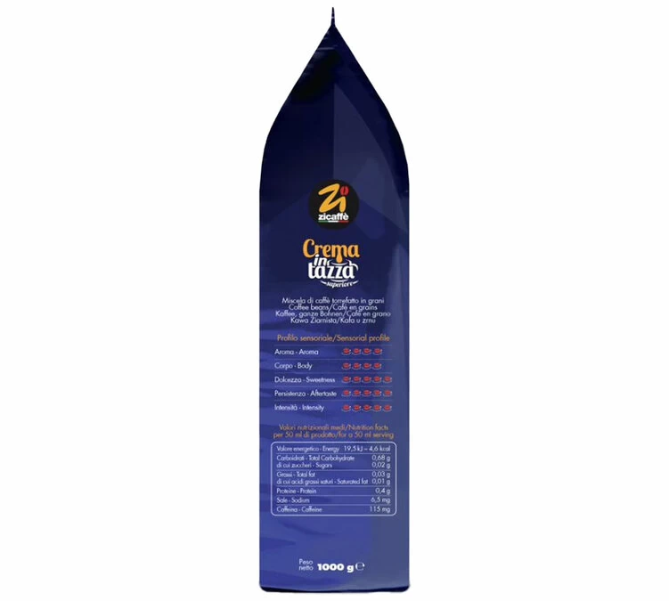 1kg Café En Grains Crema In Tazza Superior - ZICAFFE 5 1kg Café En Grains Crema In Tazza Superior - ZICAFFE – Image 5