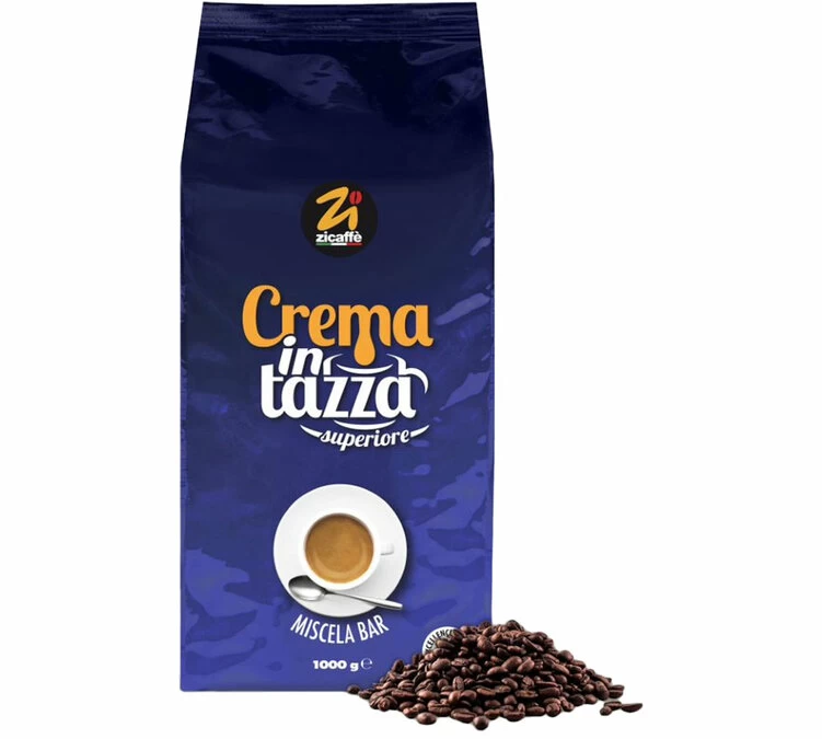 1kg Café En Grains Crema In Tazza Superior - ZICAFFE 1 1kg Café En Grains Crema In Tazza Superior - ZICAFFE