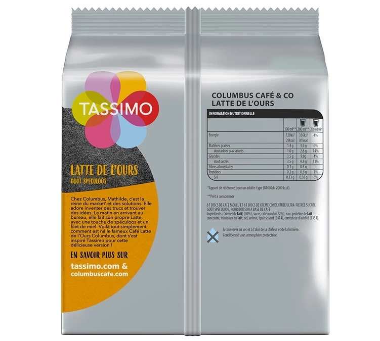 80 Dosettes Columbus Latte De L'ours - TASSIMO 2 80 Dosettes Columbus Latte De L'ours - TASSIMO – Image 2