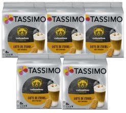 80 Dosettes Columbus Latte De L'ours - TASSIMO