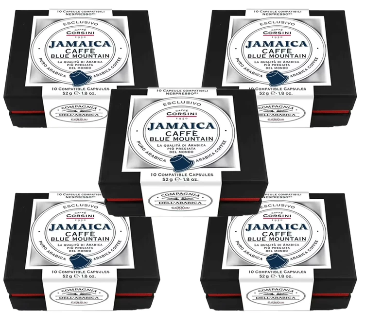 Pack 50 Capsules Blue Mountain Jamaïque - Compatible Nespresso® - CAFFE CORSINI 1 Pack 50 Capsules Blue Mountain Jamaïque - Compatible Nespresso® - CAFFE CORSINI