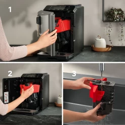 SIEMENS EQ300 - TF305E04 Inox Et Titane Métallisé - Garantie 3 Ans -Cafe Lux Magasin demontage facile nettoyage