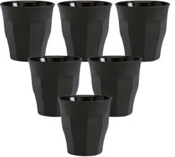 6 GOBELETS 9CL PICARDIE SOFT TOUCH NOIR - DURALEX