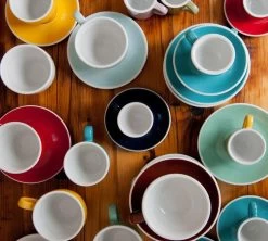 6 Tasses Café Latte Et Sous-tasses Egg 30cl River Blue - Loveramics -Cafe Lux Magasin egg collection 5