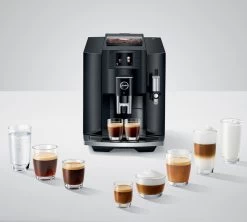 JURA E8 PianoBlack EB Smart Connect Offert Garantie 3 Ans -Cafe Lux Magasin expresso broyeur jura e8 pianoblack boissons