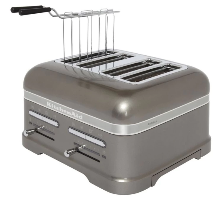 Toaster KitchenAid 5KMT4205EMS Artisan 4 Tranches Gris Etain 2 Toaster KitchenAid 5KMT4205EMS Artisan 4 Tranches Gris Etain – Image 2