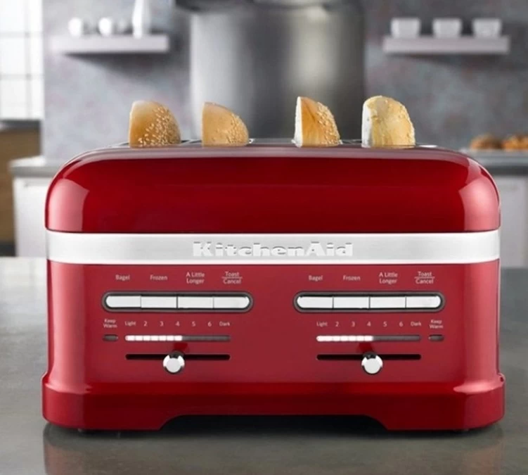 Toaster KitchenAid 5KMT4205ECA Artisan Rouge Pomme D'Amour - 4 Fentes 5 Toaster KitchenAid 5KMT4205ECA Artisan Rouge Pomme D'Amour - 4 Fentes – Image 5