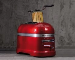 Toaster KitchenAid 5KMT2204EMS Artisan 2 Tranches Gris étain -Cafe Lux Magasin grille pain kitchenaid 2 tranches rouge pomme 2 1