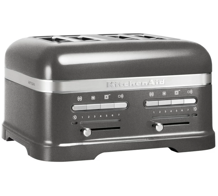 Toaster KitchenAid 5KMT4205EMS Artisan 4 Tranches Gris Etain 1 Toaster KitchenAid 5KMT4205EMS Artisan 4 Tranches Gris Etain