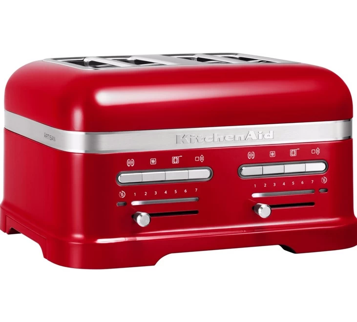 Toaster KitchenAid 5KMT4205ECA Artisan Rouge Pomme D'Amour - 4 Fentes 1 Toaster KitchenAid 5KMT4205ECA Artisan Rouge Pomme D'Amour - 4 Fentes