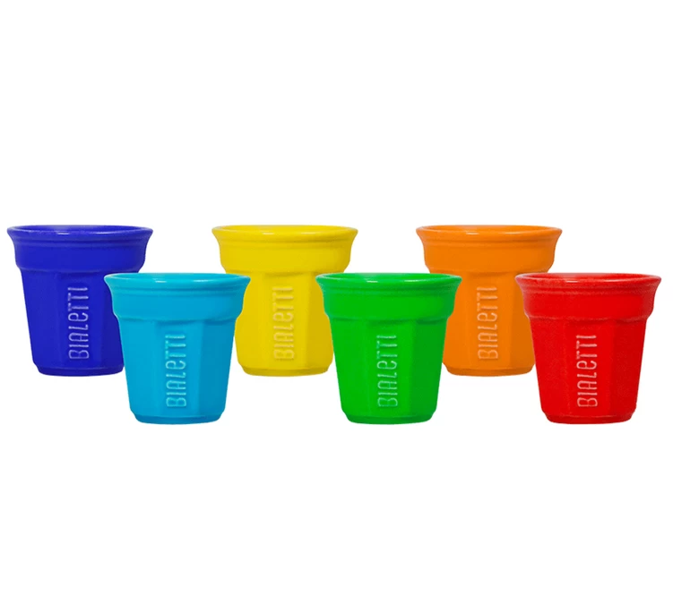 6 Tasses Expresso Bicchierini Color - 9 Cl - BIALETTI 1 6 Tasses Expresso Bicchierini Color - 9 Cl - BIALETTI