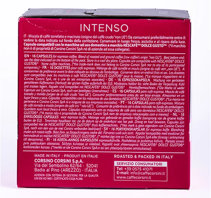 80 Capsules Nescafe® Dolce Gusto® Compatibles Gran Riserva Intenso - CAFFE CORSINI 3 80 Capsules Nescafe® Dolce Gusto® Compatibles Gran Riserva Intenso - CAFFE CORSINI – Image 3