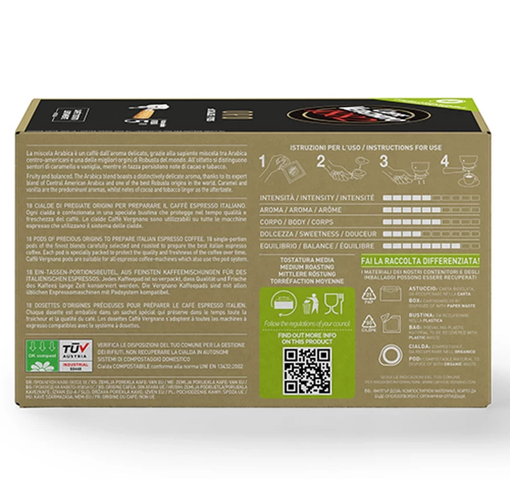 Caffè Vergnano Pack 90 Dosettes ESE Oro - CAFFE VERGNANO 3 Caffè Vergnano Pack 90 Dosettes ESE Oro - CAFFE VERGNANO – Image 3