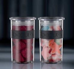 4 Bocaux Noirs - Conservation PC PRESSO - 25 Cl -BODUM -Cafe Lux Magasin image secondaire boite 2.0