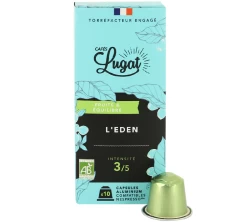50 Capsules L'Eden Bio - Compatibles Nespresso® - CAFÉS LUGAT -Cafe Lux Magasin l3 2
