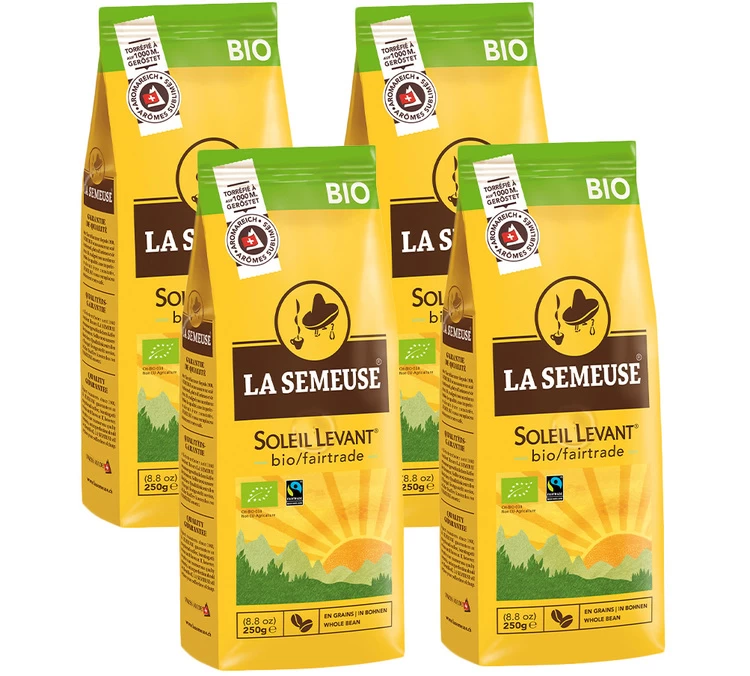 1kg Café En Grain Bio 100% Arabica Soleil Levant - La Semeuse 1 1kg Café En Grain Bio 100% Arabica Soleil Levant - La Semeuse