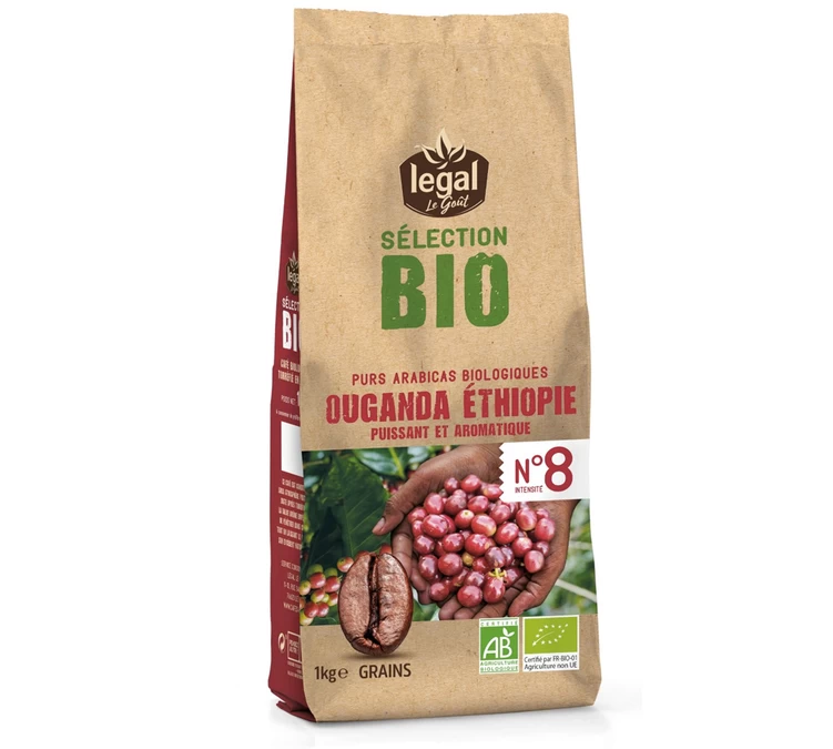 Café En Grain Bio Ouganda Ethiopie - 1kg - Legal 1 Café En Grain Bio Ouganda Ethiopie - 1kg - Legal