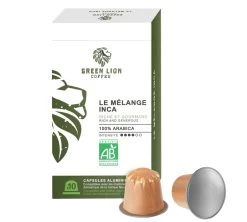 100 Capsules Compatibles Nespresso® Bio Le Mélange Inca - GREEN LION COFFEE
