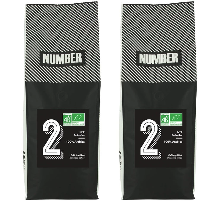 2 X 1kg Café En Grain Bio 100% Arabica Number N°2 - Number 1 2 X 1kg Café En Grain Bio 100% Arabica Number N°2 - Number
