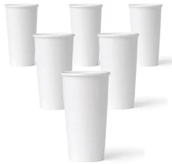 Lot De 6 Tasses EMMA 40cl En Porcelaine Pure White
