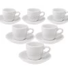 6 Tasses Espresso Et Sous-tasses Egg White Loveramics - 8 Cl
