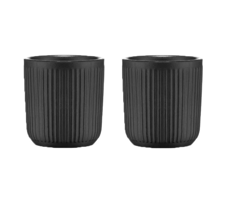 Set De 2 Mugs Douro Double Paroi - Porcelaine Noire - 10cl - BODUM 1 Set De 2 Mugs Douro Double Paroi - Porcelaine Noire - 10cl - BODUM