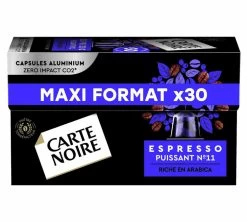 30 Capsules Compatibles Nespresso®- Espresso Puissant N°11 - CARTE NOIRE