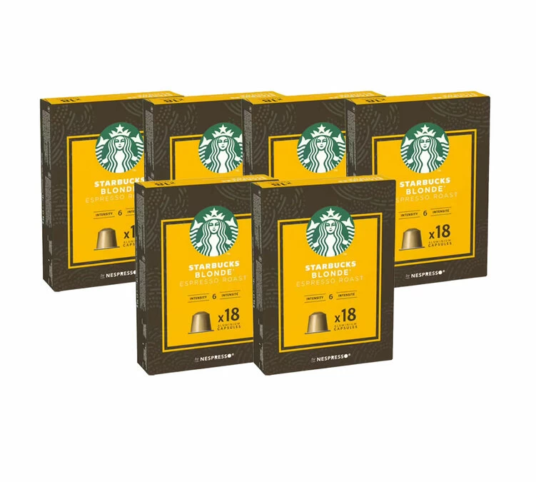 108 Capsules Compatibles Nespresso® - Blonde Expresso Roast - STARBUCKS 1 108 Capsules Compatibles Nespresso® - Blonde Expresso Roast - STARBUCKS